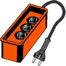 Grenuttag 220 V, 3 uttag f&ouml;r inomhusbruk