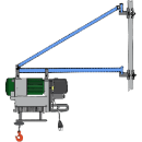St&auml;llningskran Aero 200 med sv&auml;ngbart f&auml;ste
