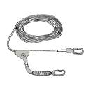 Falld&auml;mplina, 10 meter med glidl&aring;s