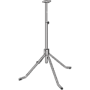 Stativ för strålkastare, ställbart 1,20-2,70 meter